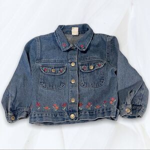 Vintage Floral Embroidered Jean Jacket (4) Nannette